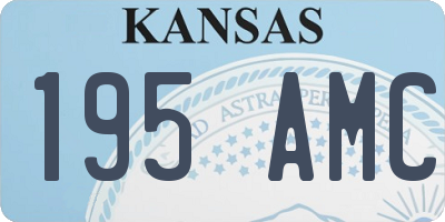 KS license plate 195AMC