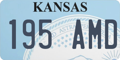KS license plate 195AMD