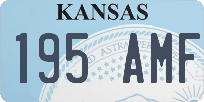 KS license plate 195AMF