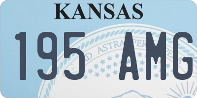 KS license plate 195AMG