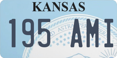 KS license plate 195AMI