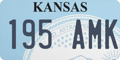 KS license plate 195AMK