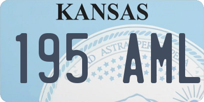 KS license plate 195AML