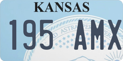 KS license plate 195AMX
