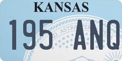 KS license plate 195ANQ