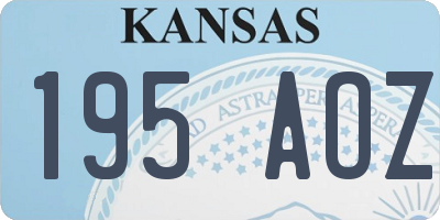 KS license plate 195AOZ