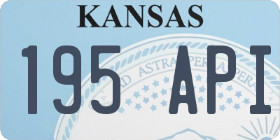KS license plate 195API