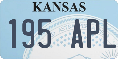 KS license plate 195APL