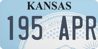 KS license plate 195APR