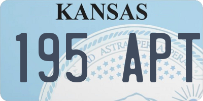 KS license plate 195APT