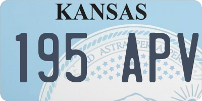 KS license plate 195APV