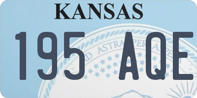 KS license plate 195AQE