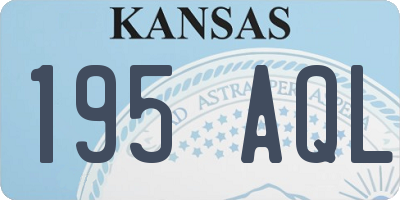 KS license plate 195AQL