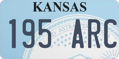 KS license plate 195ARC