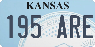 KS license plate 195ARE