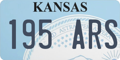 KS license plate 195ARS