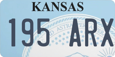 KS license plate 195ARX