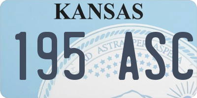 KS license plate 195ASC