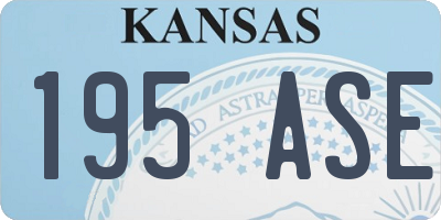 KS license plate 195ASE