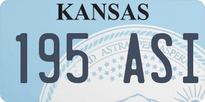 KS license plate 195ASI