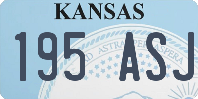 KS license plate 195ASJ