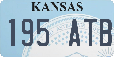 KS license plate 195ATB