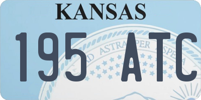 KS license plate 195ATC