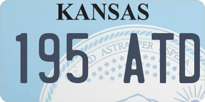 KS license plate 195ATD