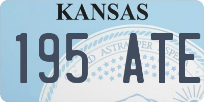 KS license plate 195ATE
