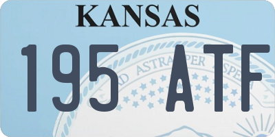 KS license plate 195ATF