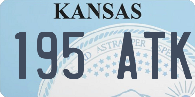 KS license plate 195ATK