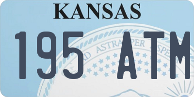 KS license plate 195ATM