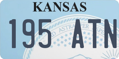 KS license plate 195ATN