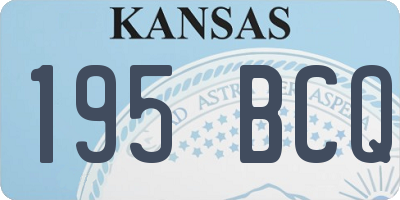 KS license plate 195BCQ
