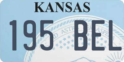 KS license plate 195BEL