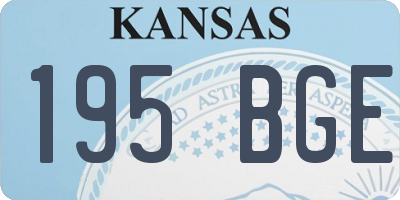 KS license plate 195BGE