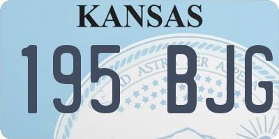KS license plate 195BJG
