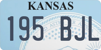 KS license plate 195BJL