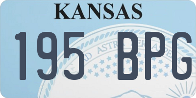 KS license plate 195BPG