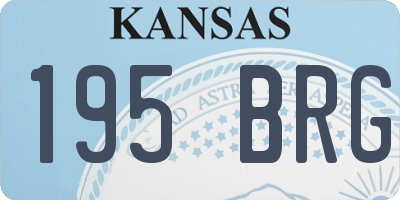 KS license plate 195BRG