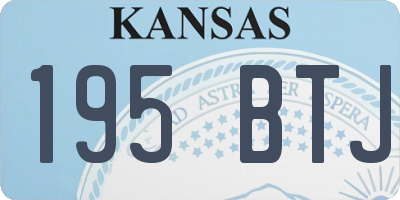 KS license plate 195BTJ