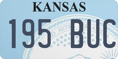 KS license plate 195BUC