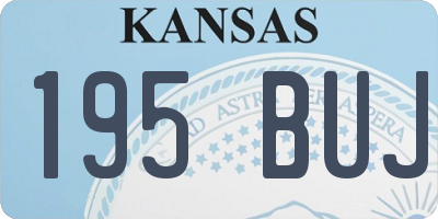 KS license plate 195BUJ