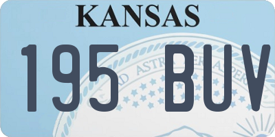 KS license plate 195BUV