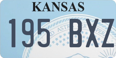 KS license plate 195BXZ