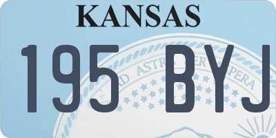 KS license plate 195BYJ