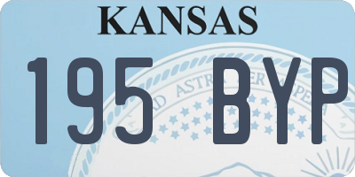 KS license plate 195BYP