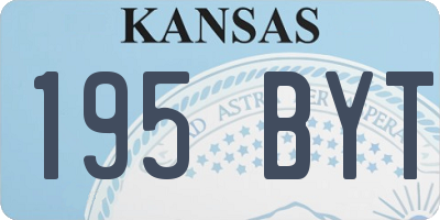 KS license plate 195BYT