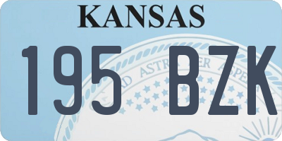 KS license plate 195BZK