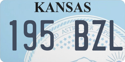 KS license plate 195BZL